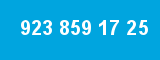 923 859 17 25 923 859 17 25